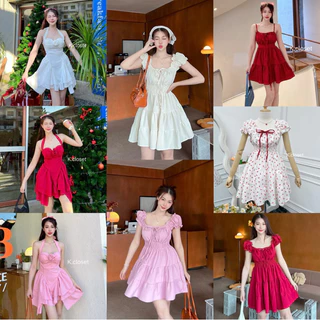 เดรสแขนตุ๊กตาลายดอก เดรสสาวอวบใส่ได้มีถึงอก 45 เดรสน่ารัก เสื้อผ้าผู้หญิง
