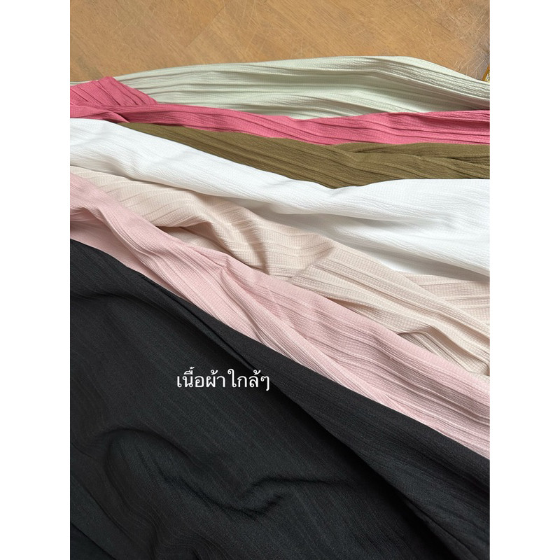 เสื้อทรงปลายเฉียง ผูกหลัง ทรงสวยเสื้อตัวยาว - รูปที่ 3