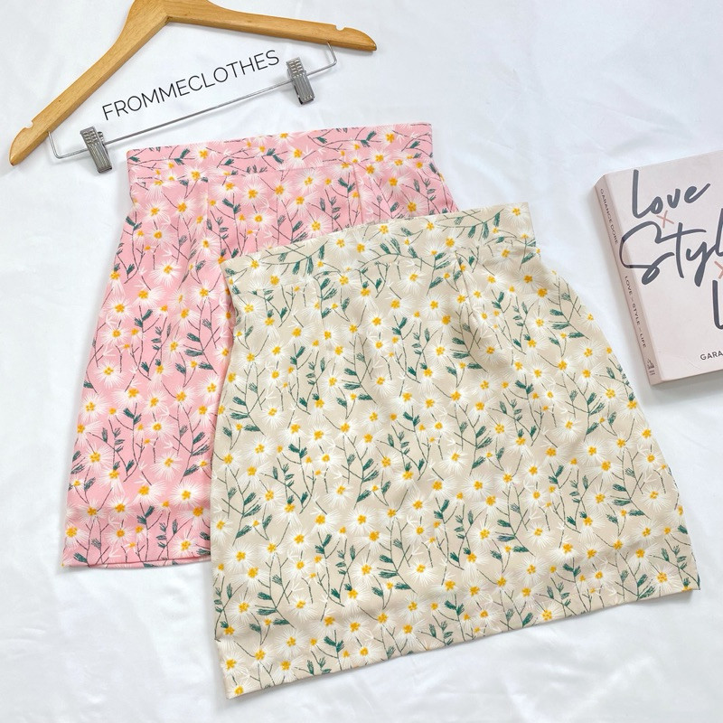 🌸กระโปรงทรงเอลายดอกเดซี่(XS-5XL)