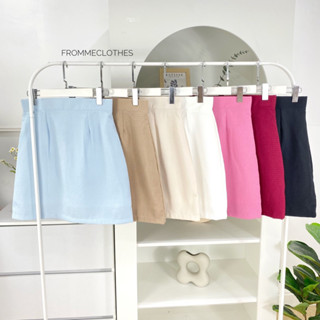 Frommeclothes🌷กระโปรงทรงเอผ้าลายวาฟเฟิล(XS-5XL)