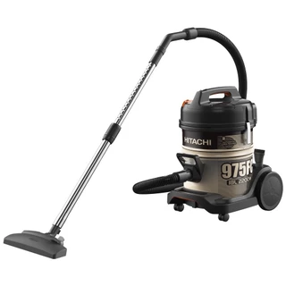 Hitachi ฮิตาชิ เครื่องดูดฝุ่น 2200 วัตต์ ชนิดถังเก็บฝุ่น Drum รุ่น CV-975FC สีโกลด์ แบล็ก