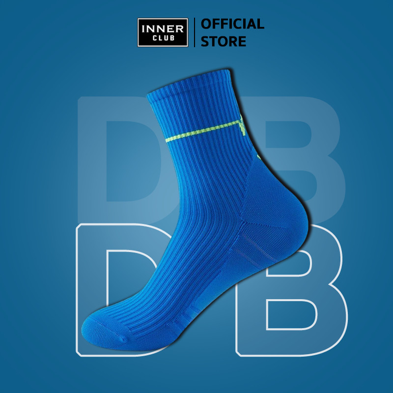 INNERCLUB ถุงเท้ากีฬา ถุงเท้าข้อยาว รุ่นB5  กระชับเท้า นุ่ม ระบายอากาศ(แพ็ค 1 คู่มีให้เลือก 6 สี)Free Size - รูปที่ 6