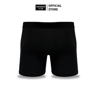 INNERCLUB บ๊อกเซอร์ชาย รุ่นAir Active Plus กระชับต้นขา ไม่เข้าวิน แพค 6 ตัว สีดำล้วน กางเกงในชาย Boxer
