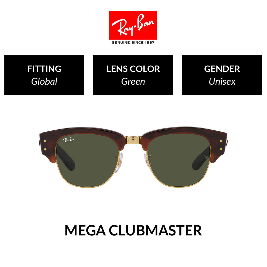 RAY-BAN MEGA CLUBMASTER - RB0316S 990/31  - Sunglasses แว่นกันแดด