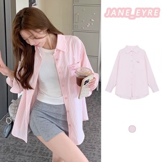 เสื้อเชิ้ตแขนยาวทรงหลวมลำลองดีไซน์เรียบง่ายด้านบนเสื้อเชิ้ตล…