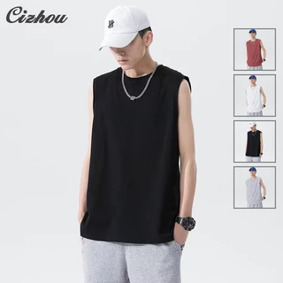 เสื้อกล้ามผู้ชายพอดีมาตรฐานที่สะดวกสบายสําหรับกิจกรรมการพักผ่อนในฤดูร้อน