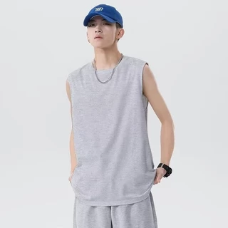 เสื้อกล้ามผู้ชายพอดีมาตรฐานที่สะดวกสบายสําหรับกิจกรรมการพักผ่อนในฤดูร้อน