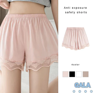 ✨จัดส่งที่รวดเร็ว✨ Anti-สัมผัสกางเกงขาสั้นผู้หญิงบางลูกไม้หลวมLeggingsบ้านกางเกงขาสั้นผ้าไหมน้ำแข็ง