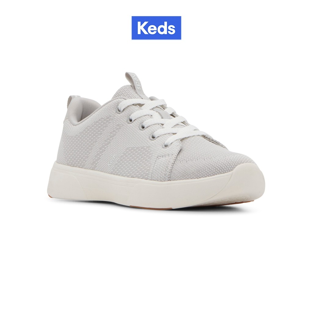 KEDS รองเท้าผ้าใบแบบผูกเชือก รุ่น BLISSWALK LACE ENG KNIT สีเทา ( KW-BLISLC-5-060 )