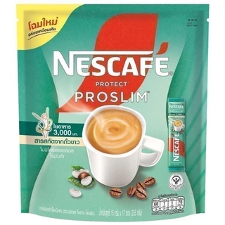 NESCAFE เนสกาแฟโพรเทคโพรสลิมกาแฟปรุงสำเร็จชนิดผง 15กรัม แพค 17ซอง [8850127009095]