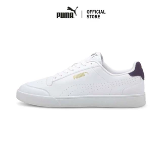 PUMA BASICS - รองเท้าผ้าใบ Shuffle Perforated Trainers สีขาว - 38015005