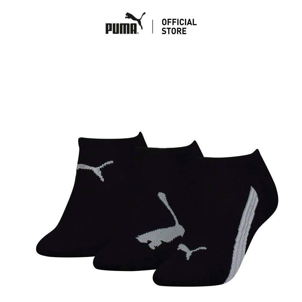 PUMA SOCKS - ถุงเท้า PUMA สำหรับรองเท้าผ้าใบเด็กแพ็ค 3 คู่ สีดำ - 93569002