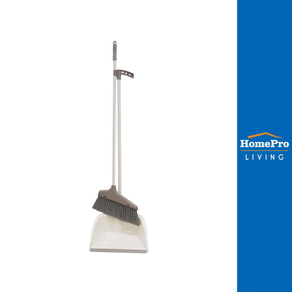 ACCO ชุดไม้กวาดพร้อมที่โกยผงขอบยาง YJ-1849 IV 10 นิ้ว สีเบจ จัดส่งโดย HomePro