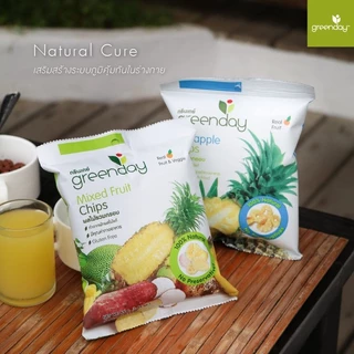 กรีนเดย์ ผลไม้รวมกรอบ (55 กรัม) Greenday Mixedfruit Chips (55g) (กล้วย, ขนุน, สับปะรด)