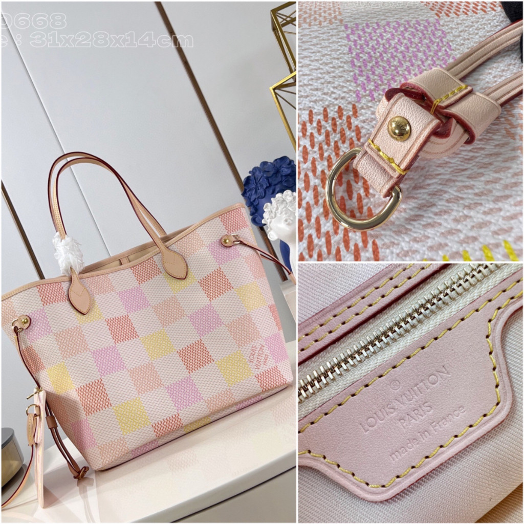 พรี​ ราคา6800 LV หลุยส์ วิตตอง Louis Vuitton M40668 Neverfull Damier Giant Tote หนังแท้ กระเป๋าหิ้ว 