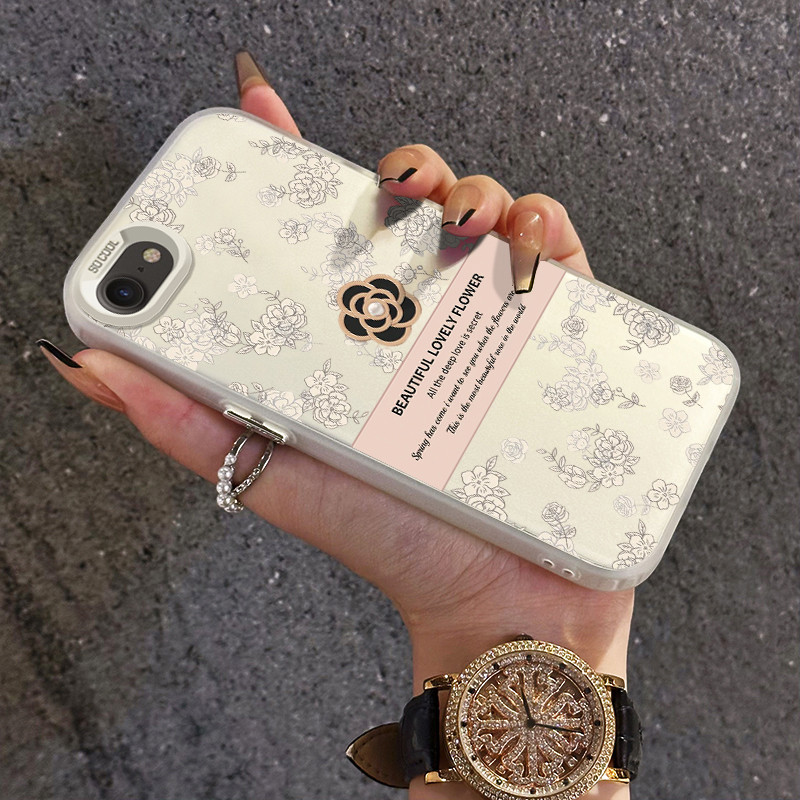 เคสสำหรับ iPhone 6 Plus 6s Plus 7 Plus 8 Plus SE 2020 X Xr Xs Max เคสดอกไม้