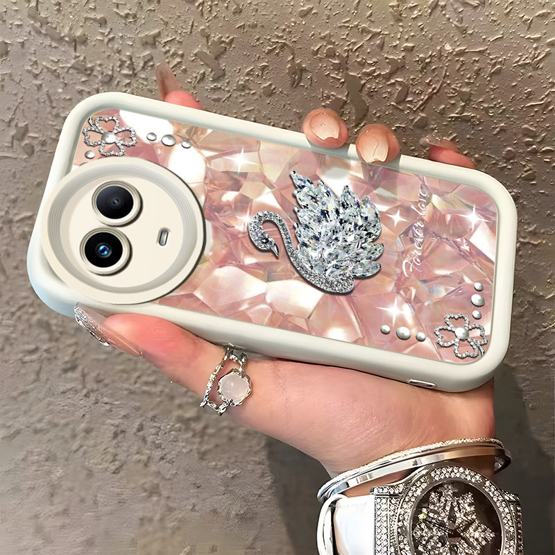 เคสสำหรับ Realme 11 4G 11 5G 11X 5G C67 5G V50s 5G Narzo 60X 5G เคสป้องกันหรูหรากันกระแทกเคสซิลิโคนซิลิโคนโทรศัพท์หงส์