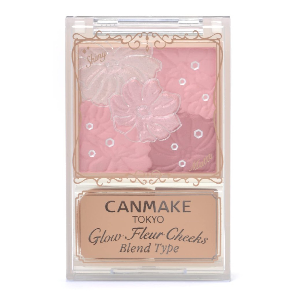 [Direct from Japan] Canmake Glow Fleur Cheeks (Blend Type) B02 Rose Ballerina Cheek Glossy Highlight