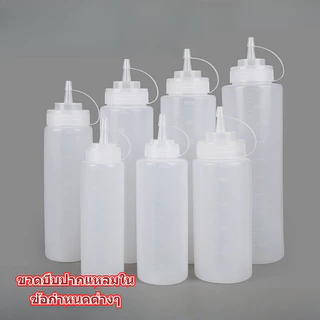 [250ml-900ml] เชิงพาณิชย์อาหารเกรดซอสบีบขวด, น้ำสลัด, ปากแหลมบีบน้ำสลัดขวด