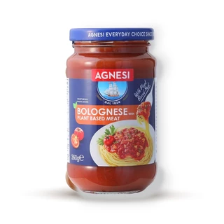 แอคเนซี ซอสพาสต้าโบโลเนส+เนื้อจากพืช 360 กรัม l Agnesi Pasta sauce Bolognese+plant based360g