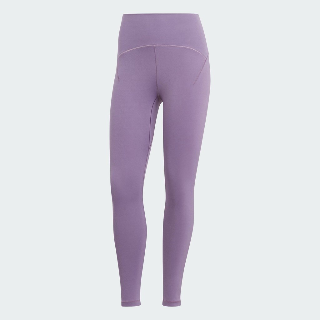 adidas เทรนนิง กางเกงรัดรูปเจ็ดส่วน Yoga Studio Luxe ผู้หญิง สีม่วง IJ6841
