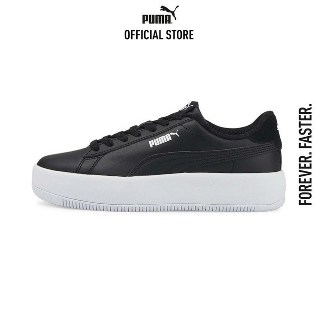 PUMA BASICS - รองเท้ากีฬาผู้หญิง Lily Platform Laced สีดำ - 38461702
