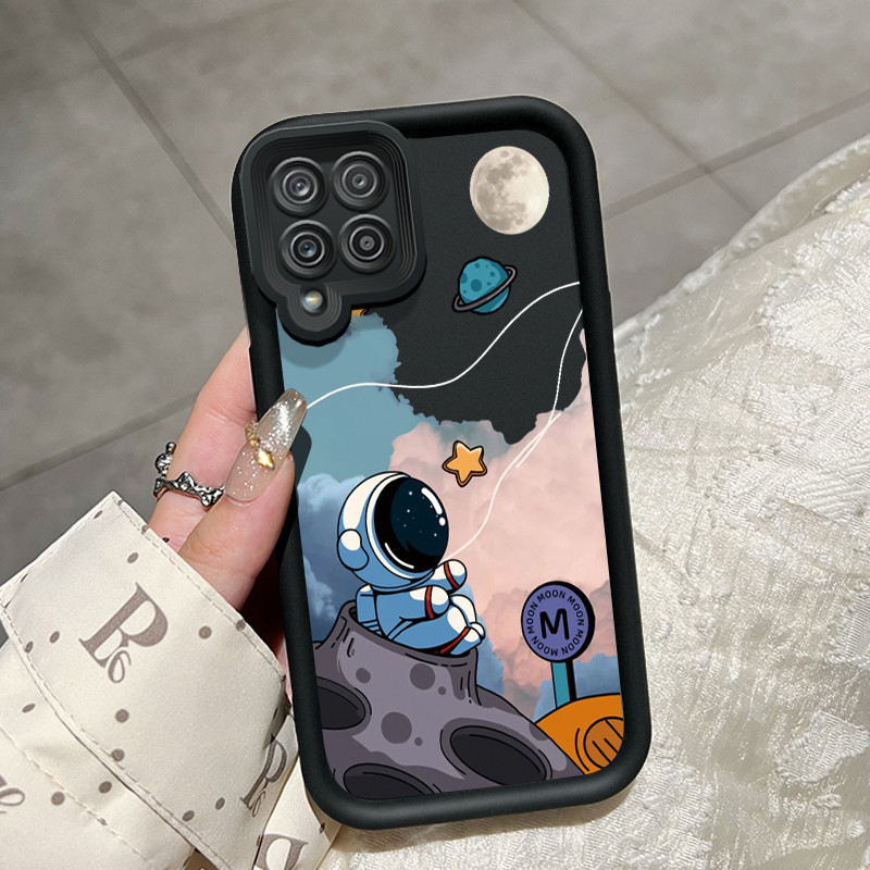เคสสำหรับ Samsung Galaxy A12 4G A12 5G F12 M12 เคสการ์ตูนเคสโทรศัพท์อนิเมะมนุษย์อวกาศ