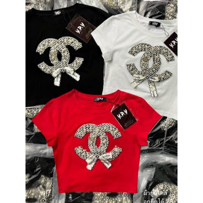 GN พร้อมส่ง เสื้อครอปรุ่นเป๊ะติดอะไหล่เพชรแน่นๆสวยอลังใส่แมทได้หลายลุคผ้าเนื้อดีใส่หน้าร้อนสบายผ้ายูนิโคล งานป้ายy.p.y ราคา ถูกที่สุด ดีลบีเคเค