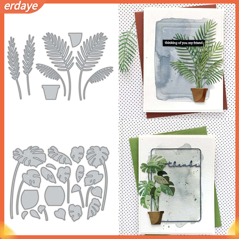 Erd- แผ่นแม่แบบ ตัดลายนูน รูปใบไม้ สําหรับตกแต่งสมุดภาพ กระดาษ การ์ด งานฝีมือ DIY