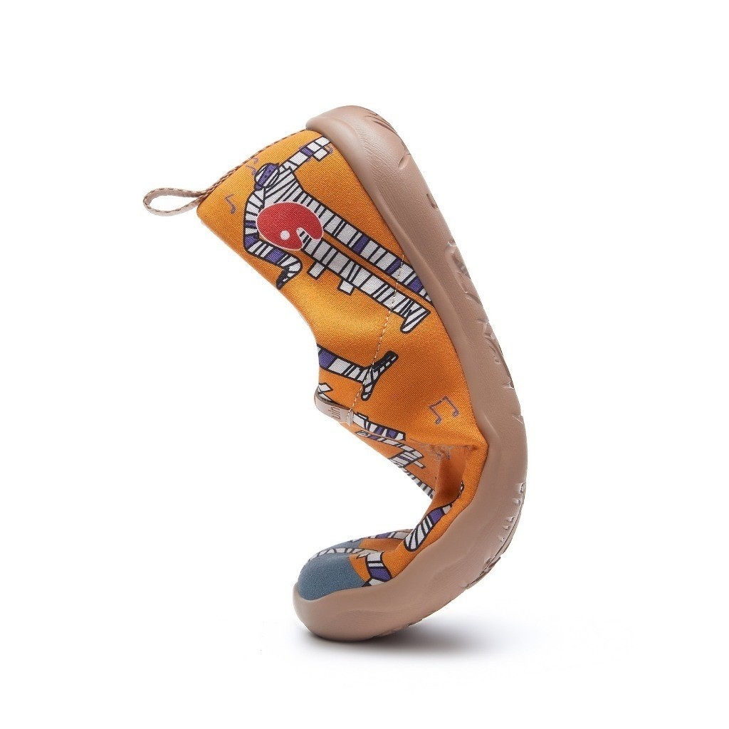 UIN ผู ้ หญิงแฟชั ่ นอียิปต ์ Journey รองเท ้ าผ ้ าใบทาสีผ ้ าใบ Slip-On รองเท ้ าเดินทางสุภาพสตรี