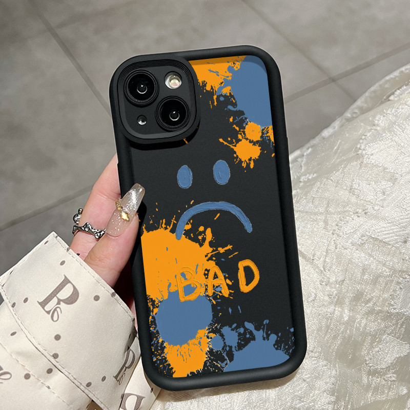 เคสสำหรับ iPhone 6 Plus 6s Plus 7 Plus 8 Plus SE 2020 เคสซิลิโคนกันตกลายกราฟฟิตีหน้ายิ้มเคสโทรศัพท์มือถือกรอบนิ่ม - รูปที่ 7