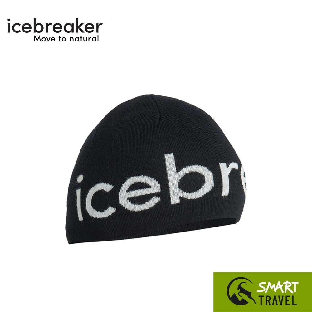 ICEBREAKER U MER ICEBREAKER BEANIE หมวกบีนนี่ Merino Wool สี BLACK/ECRU HTHR