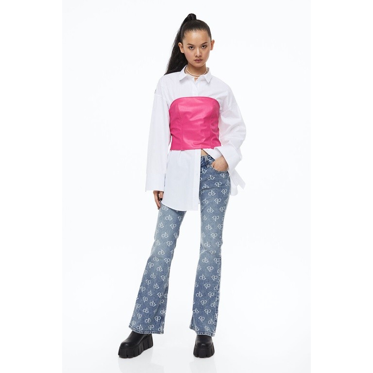 H&M Woman Flared Low Jeans 1115566_1