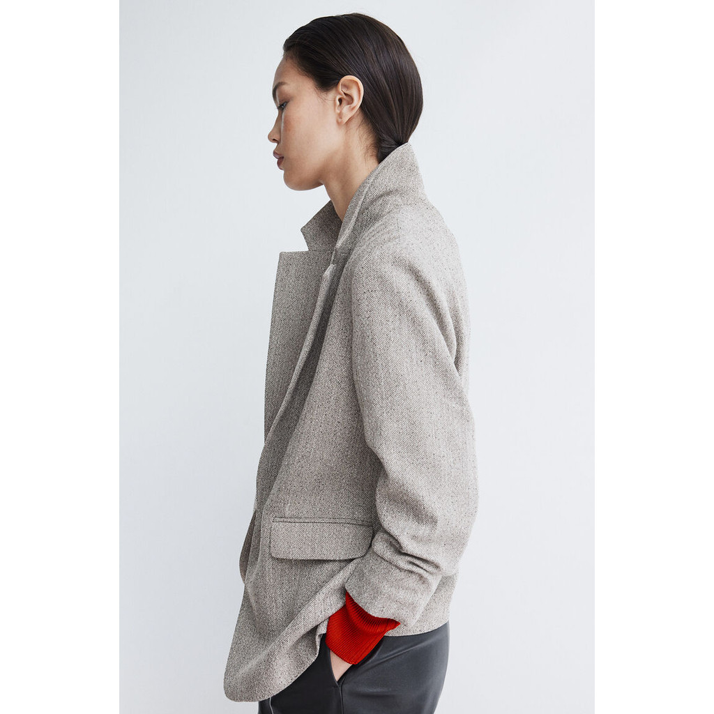H&M Woman Gathered-sleeve blazer 1124589_4