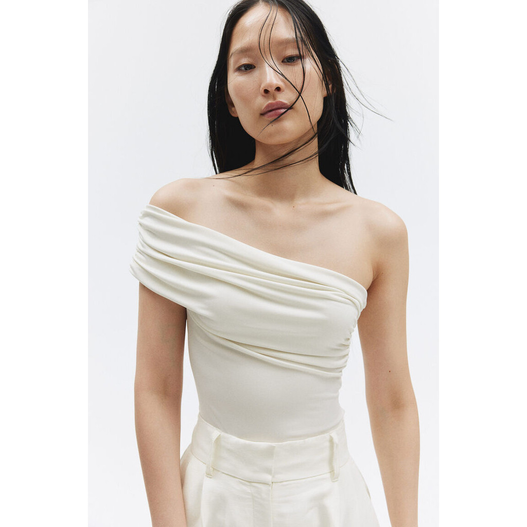 H&M Woman Draped one-shoulder body 1249593_1