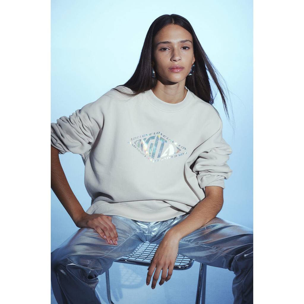 H&M Woman Oversized motif-detail sweatshirt 1172872_3