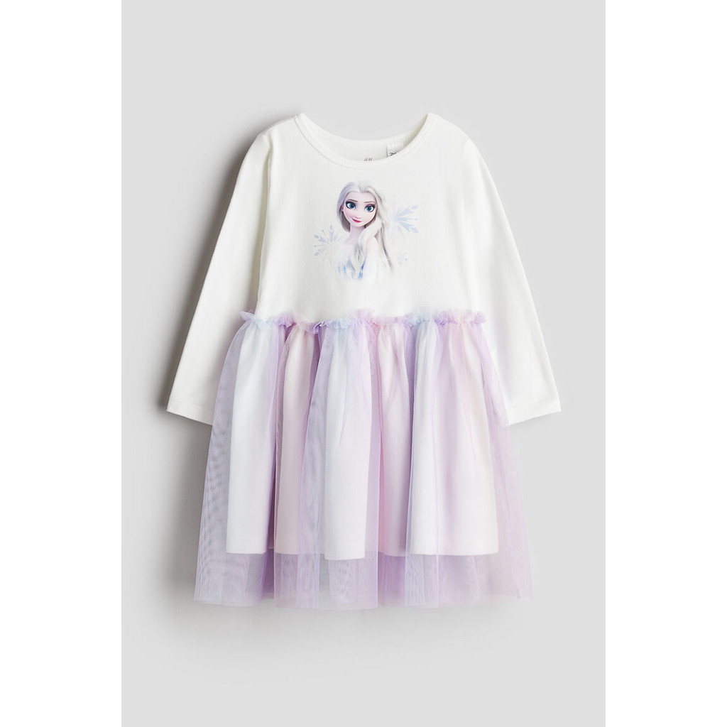 H&M Girl Printed tulle-skirt dress 1252393_1