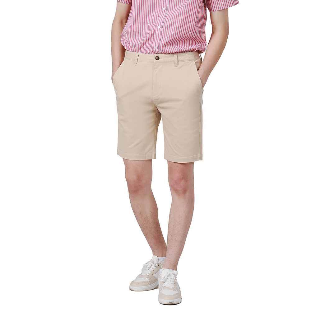 John Henry กางเกงผู้ชายขาสั้น ทรงเข้ารูป รุ่น JH F524MSHSM47 - สีเบจ
