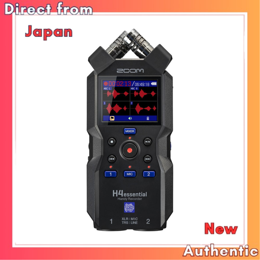 เครื่องบันทึกพกพา Zoom H4essential 4 แทร็ก (รุ่นปี 2024, ซีรีส์ Essential) โฟลต 32 บิต, ความสามารถใน