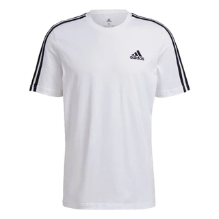 adidas ไลฟ์สไตล์ เสื้อยืด Essentials 3-Stripes ผู้ชาย สีขาว GL3733