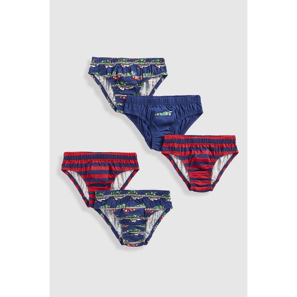 กางเกงในเด็กผู้ชาย Mothercare Racing Car Briefs - 5 Pack HC972