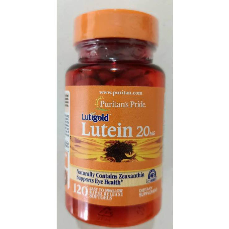 Puritan Lutigold Lutein 20 mg with Zeaxanthin 120 softgels ถนอมดวงตา เหมาะสำหรับผู้ที่ใช้สายตามากกว่