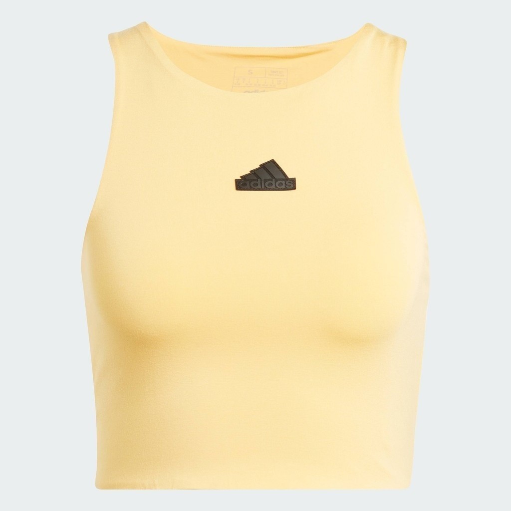 adidas Lifestyle City Escape Crop Tank Top Women Yellow IS0668