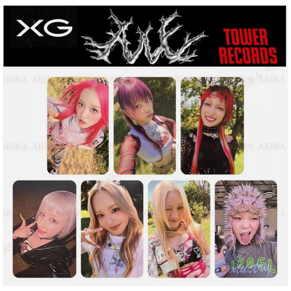 Xg 2nd MINI ALBUM AWE TOWER RECORD POB การ์ดรูปถ่ายอย่างเป็นทางการ / JURIN CHISA HINATA HARVEY JURIA