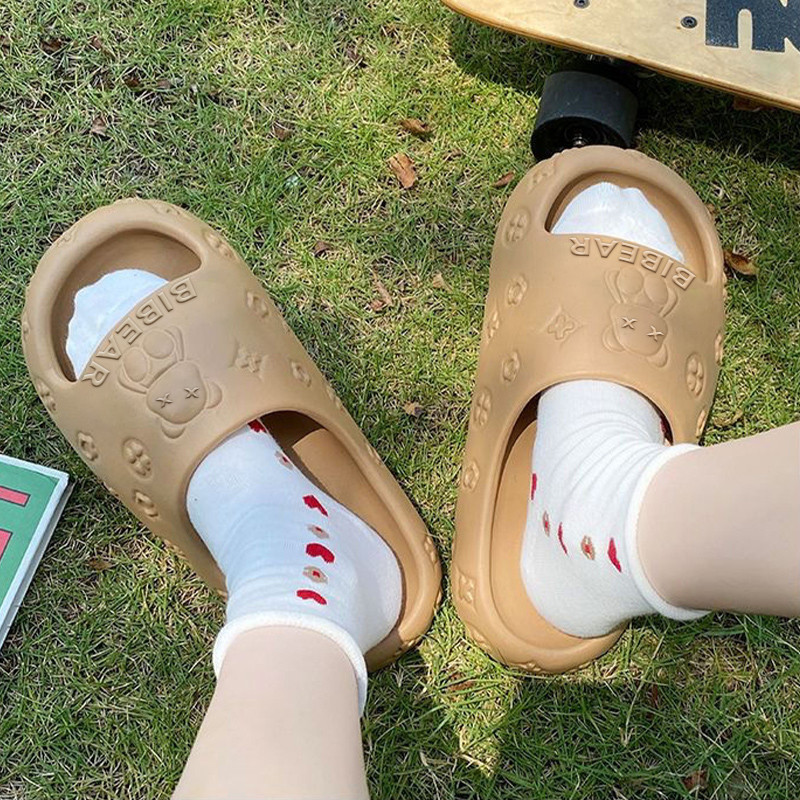 Fshoes รองเท้าแตะแฟชั่นสุดนุ่มนวล แตะแบบสวมแต่งลายน้อนหมี🐻 มี 4 สีสวยๆ🌈 จุกๆไปเลยจ้าา🥰 - รูปที่ 7