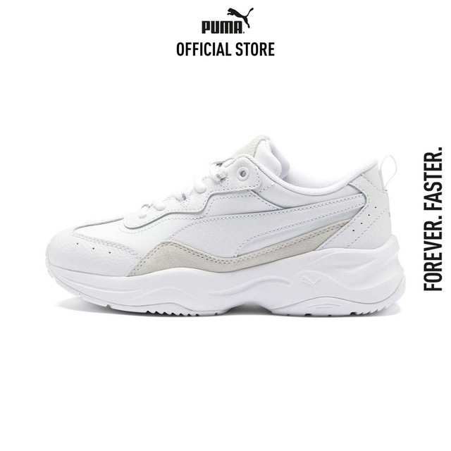 PUMA BASICS - รองเท้ากีฬาผู้หญิง Cilia Lux สีขาว - 37028205