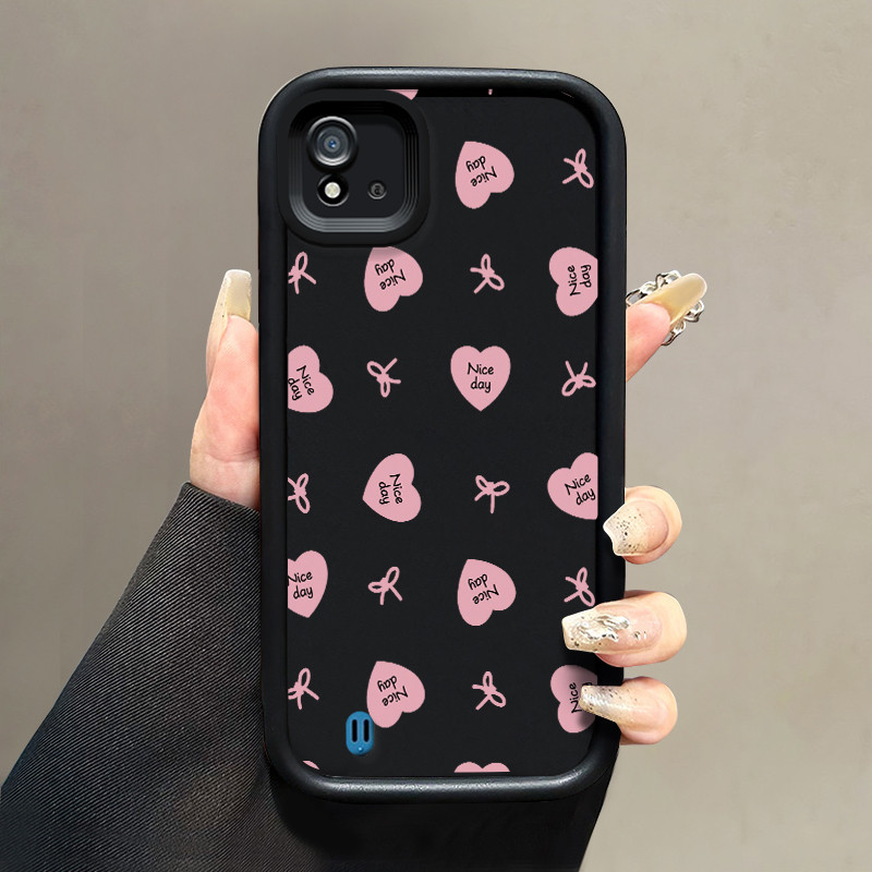 เคสสำหรับ Realme C20 C20A C11 2021 Narzo 50I เคสห่อหุ้มการออกแบบรูปหัวใจกันกระแทกแบบซิลิโคนและเคสนิ่มป้องกันการตก
