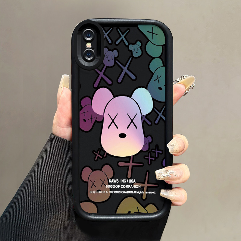 เคสสำหรับ iPhone X Xs Xr Xs Max เคสนิ่มซิลิโคนเคสโทรศัพท์มีลายหมีทันสมัยกันกระแทก