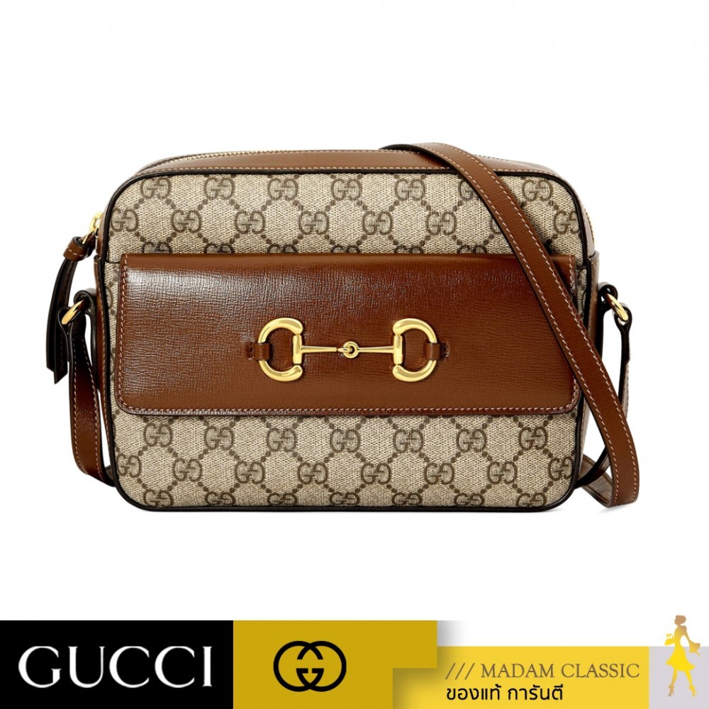 NEW กระเป๋า GUCCI HORSEBIT 1955 SMALL SHOULDER BAG (BEIGE/EBONY/BROWN) [64545492TCG8563]