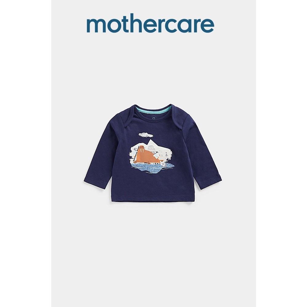Mothercare Walrus Long-Sleeved T-Shirt CC651 เสื้อยืดเด็กทารก